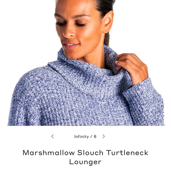 Softies Marshmallow Slouch Turtleneck Lounger Dress Gown -  L / XL Navy - Picture 13 of 15